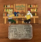 Reckless Metals ~ Thunder Chicken ~ 1 Troy Oz .999 Silver Art Bar ANTIQUED W COA