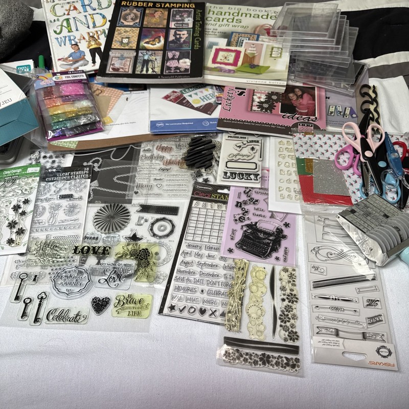 ￼ A Lot Of Stamps And Scrapbooking Materials most Stamps New Never Used