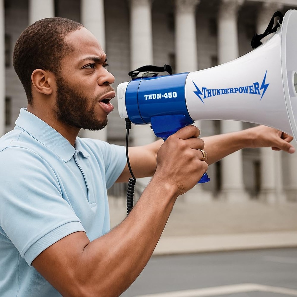 ThunderPower THUN450 Extra-Loud Megaphone Speaker – 35W Voice