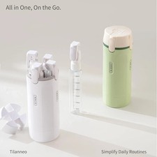 4-In-1 Travel Pump Bottle,Cosmetic Container/Dispenser for Travel Key Lime 