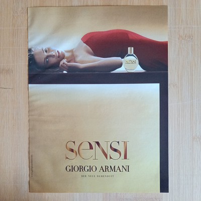 Giorgio Armani Parfum Sensi 2003 Vintage Werbung Anzeige Reklame Advert yellowed