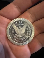 1 oz Silver Bullion MORGAN EAGLE POKER CHIP STYLE   99.99 per troy oz