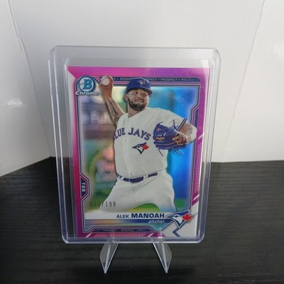 2021 Bowman - Chrome Prospects Alek Manoah #BCP-27 Fuchsia Refractor /199 (RC)