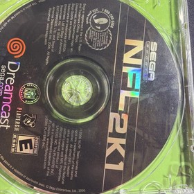 NFL 2K1 Sega Dreamcast COMPLETE Game 2001