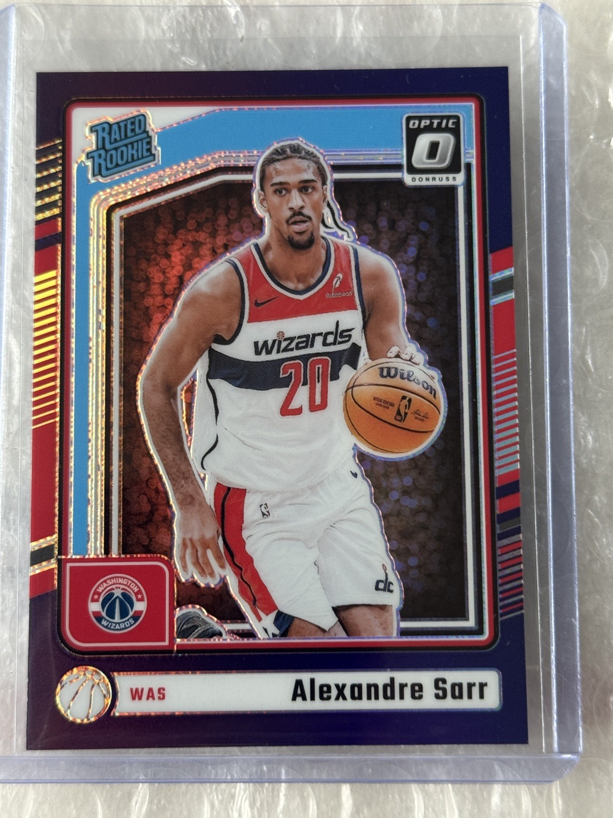 2024-25 Panini Optic ALEXANDRE SARR Rated Rookie Purple Holo #276 Wizards