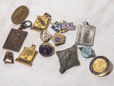 13 Vintage Nursing / School 14k Gold FILLED ENAMEL PINS BUTTONS MEDALS