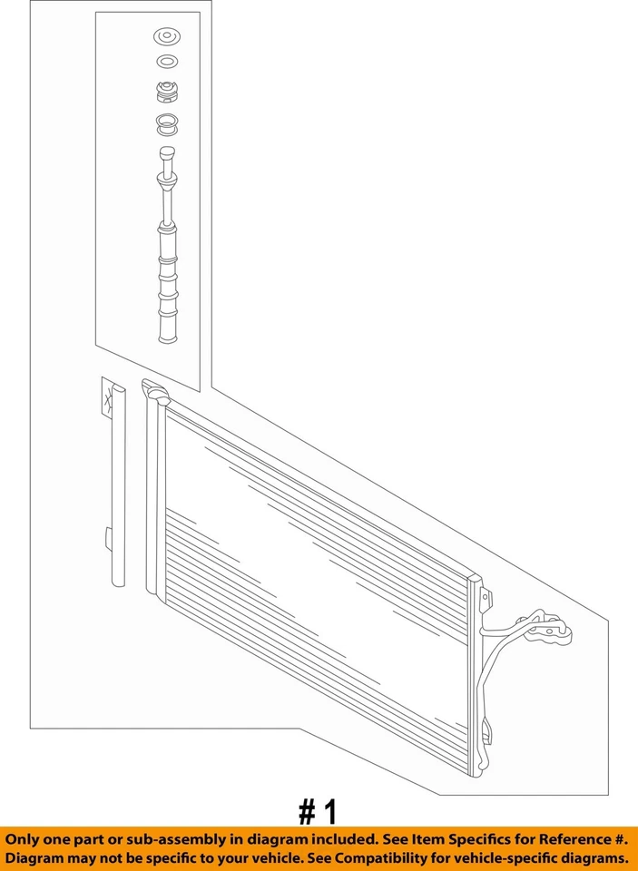 Condensador de aire acondicionado usado se adapta a: Porsche Cayenne 2004 grado A Foto 4 de 4