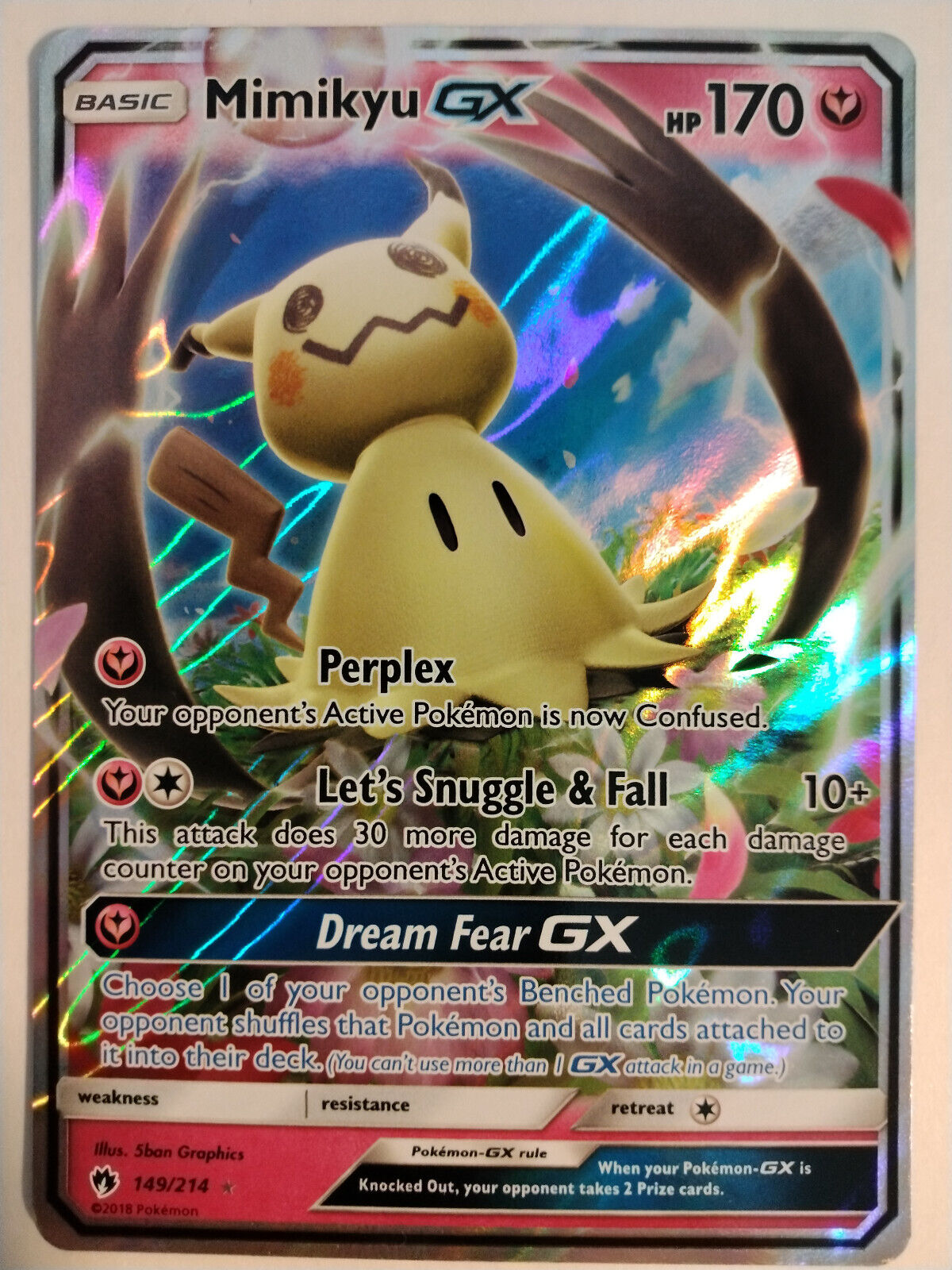 Mavin  Pokemon TCG - SM Lost Thunder - Mimikyu GX 149/214 Rare Shiny