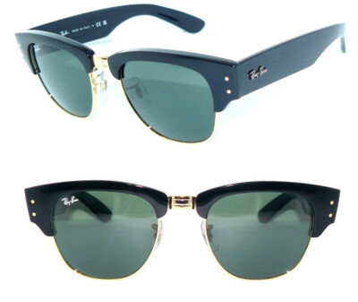 Ray Ban SONNENBRILLE SCHWARZ GRÜN RB 0316 901 MEGA CLUBMASTER 3016 NEU 3507 ETUI