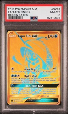 Pokemon PSA 8 MINT TAPU FINI GX SV92/SV94 SECRET RARE Hidden Fates