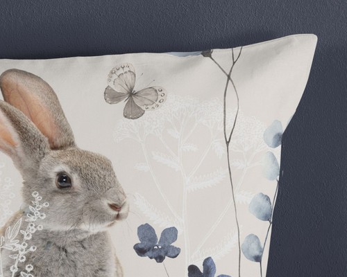 Good Morning Kinder Bettwäsche 135x200 Ravi Hase Wende hellblau braun-grau 30724 - Bild 4 von 4