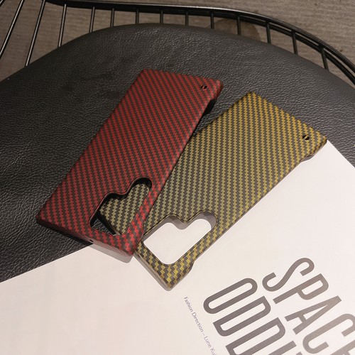 Funda rígida delgada para teléfono Samsung S24 Ultra S23 con textura de fibra de carbono sin marco - Imagen 11 de 17