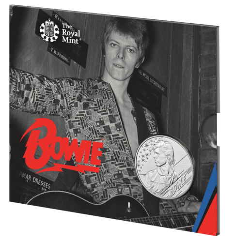 David Bowie Royal Mint Music Legends £5 Fünf-Pfund-Münze versiegelt Design 3 selten