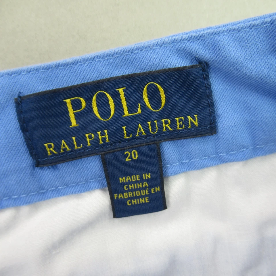 Polo Ralph Lauren Shorts Boys 20 Lightweight Outdoors Chino Button Blue - Image 3 of 4