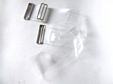 30 mm Flach Klar Gelee Elastisch TPU Band Unsichtbar R&uuml;ckenband + Verstellbare Clips