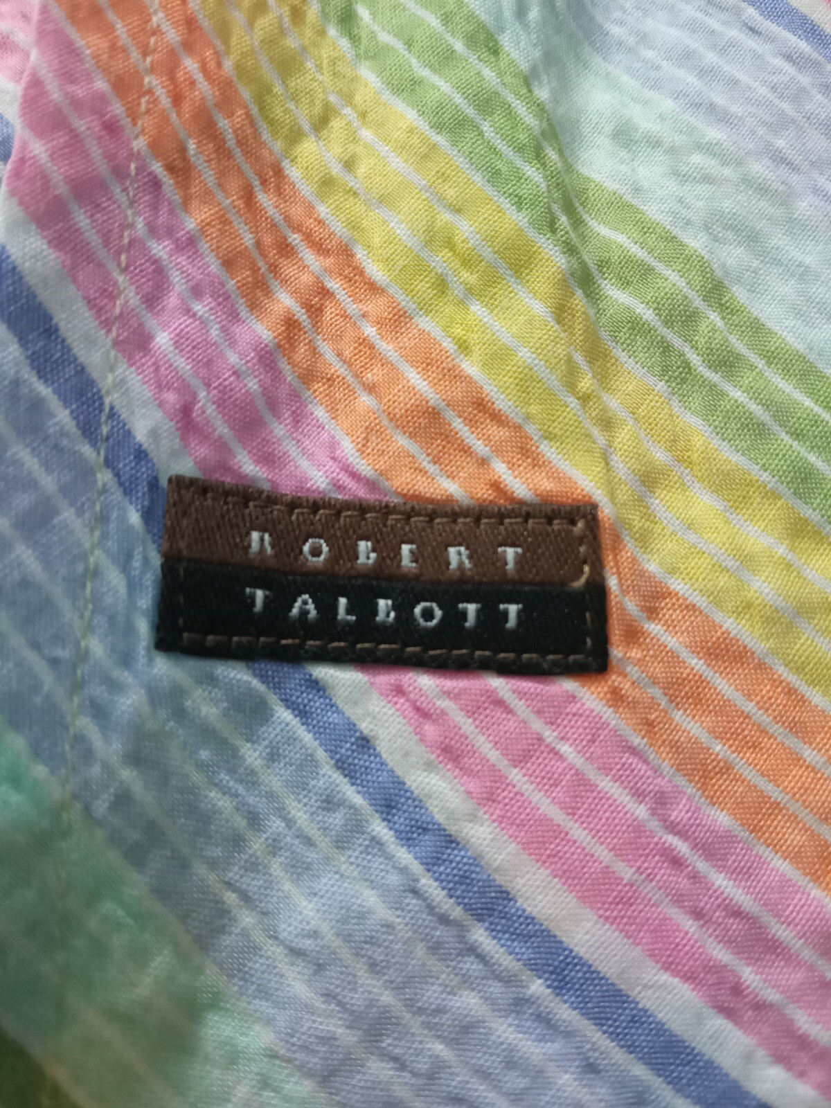 ROBERT TALBOTT Multicolor Rainbow Striped Point C… - image 10