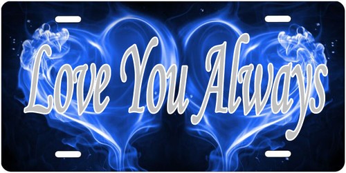 Engraved - Personalized Double Hearts Love License Plate - Auto Tag - Picture 20 of 22
