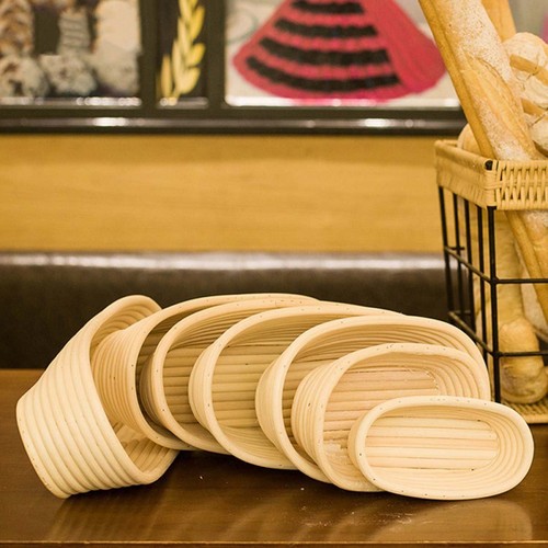 Oval Banneton Bread Proofing Proving Basket Storage Hamper Trays DIY Tool NEW - Imagen 11 de 12