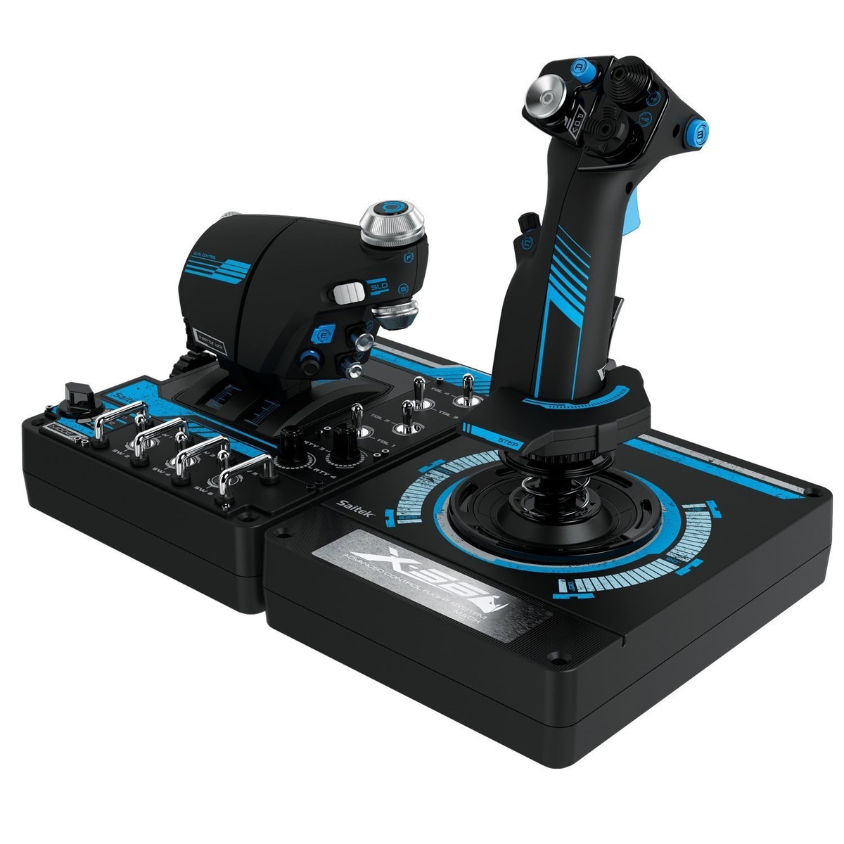 【美品】Logitech Saitek Pro Flight X56 Hotas Logitech G Saitek Pro Flight X56 Rhino Space Combat For PC