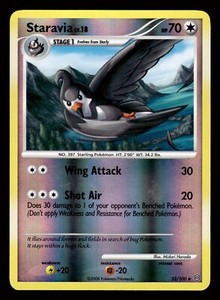Pokemon Staravia 52/100 Stormfront Reverse Holo Card