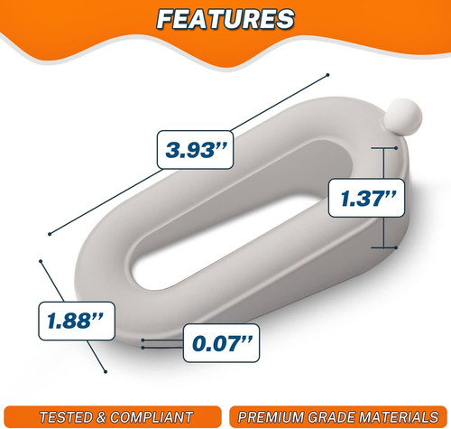 Door Stoppers - Pack of 3 | Rubber Security Wedge for Bottom of Door on Carpet, - Picture 6 of 6