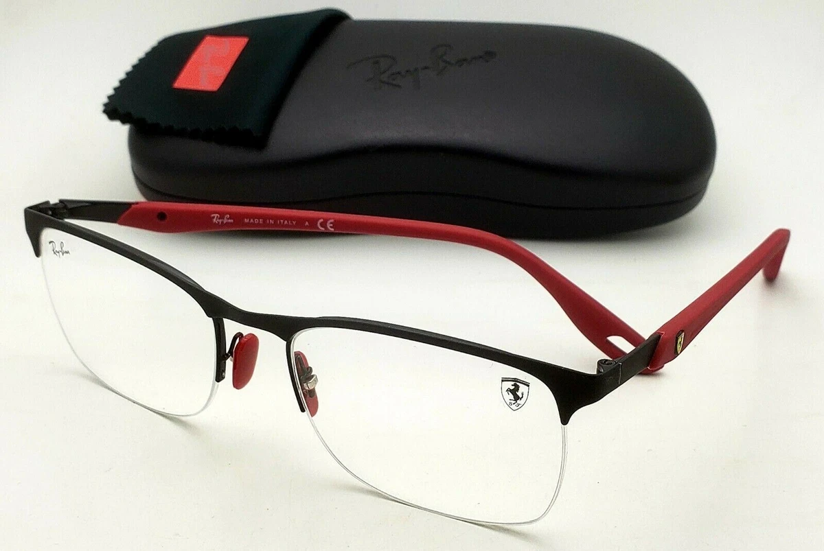 New Ferrari RAY BAN Rx able Eyeglasses RB 8416 M F041 54 18 Black Red Frames