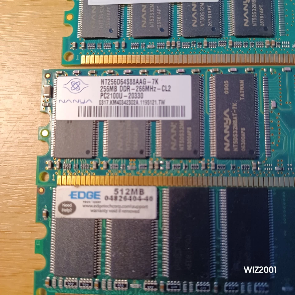 Lot 10x DIMM DDR NON-ECC DDR1 RAM Assorted SIZE & SPEED CRUCIAL NANYA INFINEON - Image 4 of 4