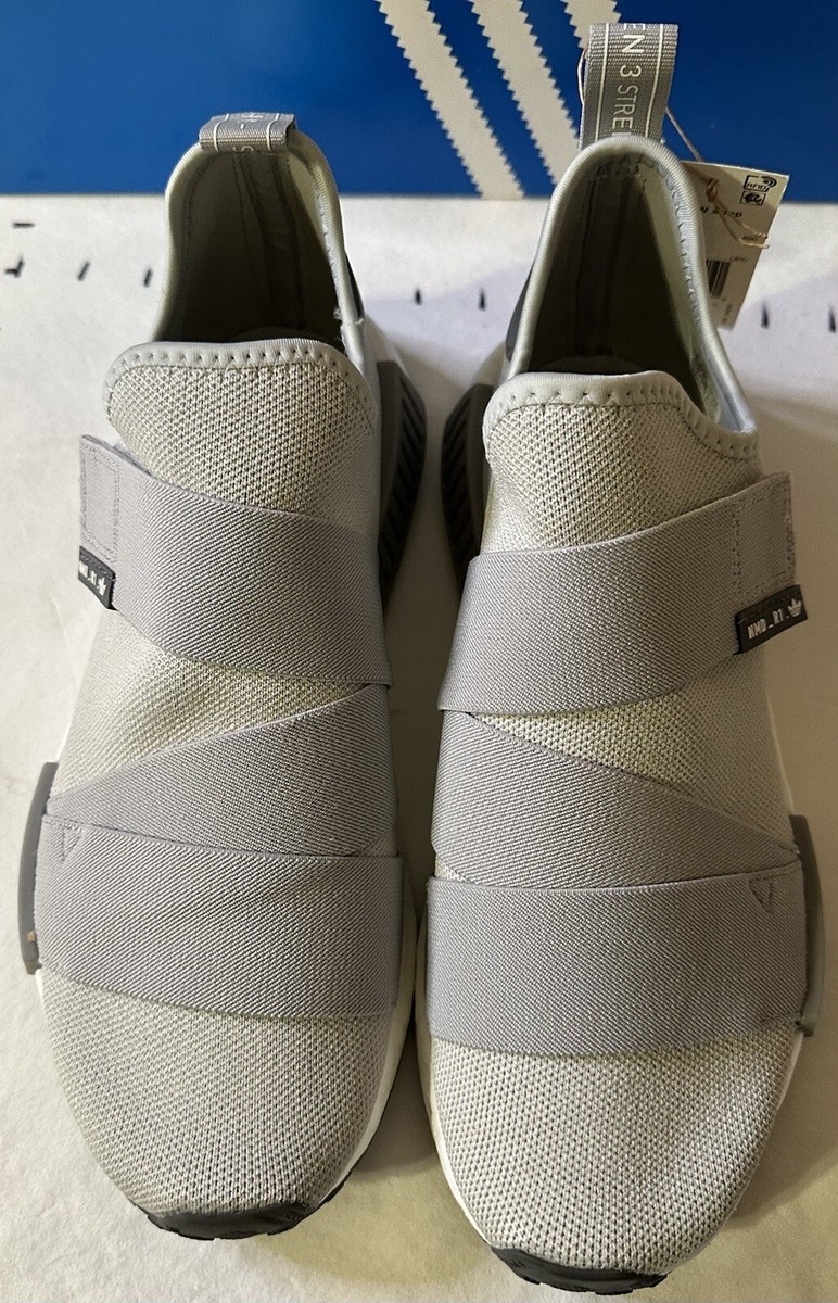 Adidas NMD R1 Strap Sz 10.5 W Gray NIB GW9470 Sneakers