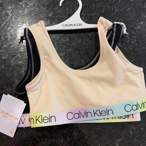 New CALVIN KLEIN Girls Bralette Bra Small 6/6x Two (2) Pack Underwear - Picture 6 of 6