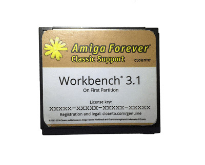 Workbench System 3.1 auf 4GB CF Karte für Amiga 600 1200 Festplatte HDD