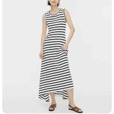 NWT J. Crew Navy and White Sleeveless Dress sz LP