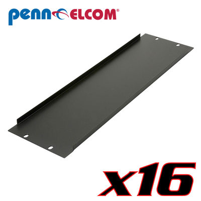 Sixteen Pack Penn Elcom R1268/3UK Flanged Rack Panel 3U