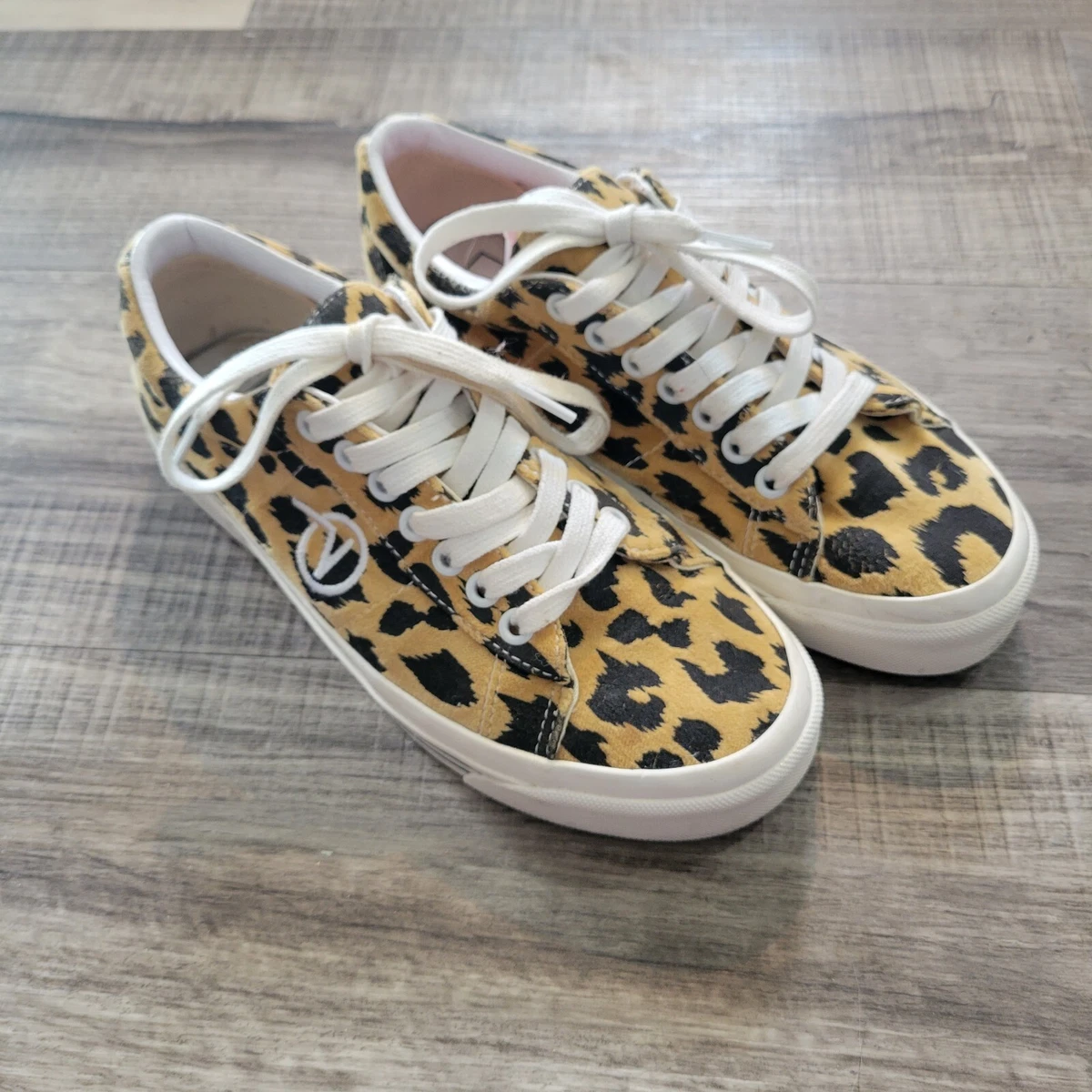 VANS Anaheim Factory SID DX Men 6 Women 7.5 Cheetah Leopard Print Sneakers