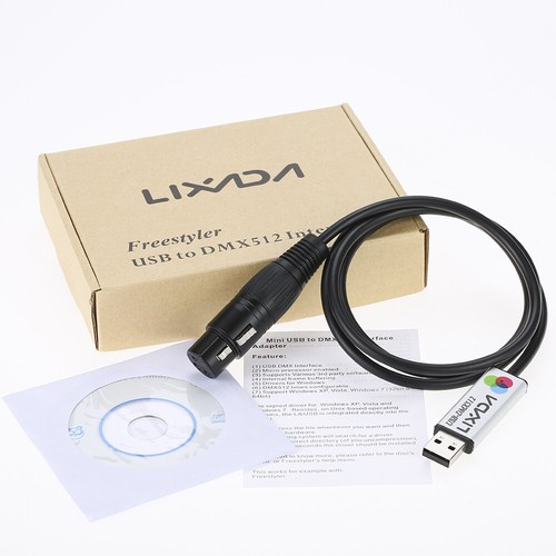 USB to DMX Interface Adapter LED DMX512 PC Stage Lighting Controller Dimmer AU - Picture 6 of 12