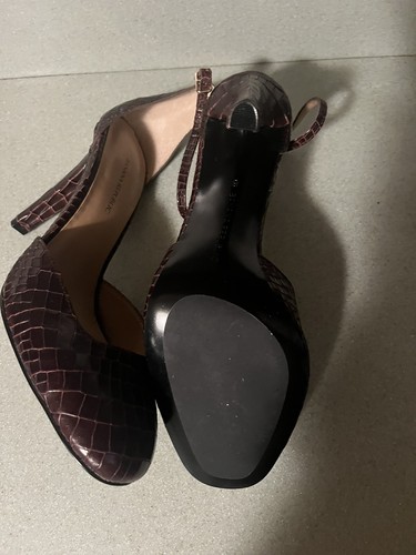 Decolte Banana Republic in pelle con cinturino alla caviglia marrone taglia 8 nuove - Foto 4 di 6