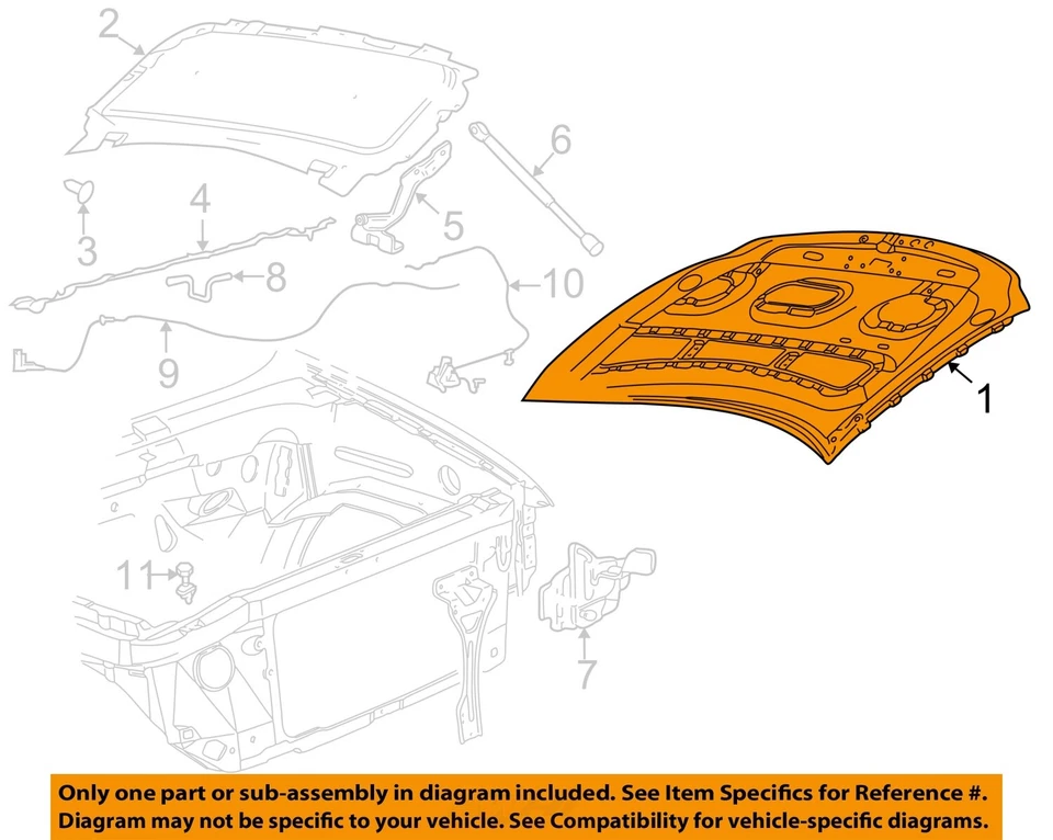 Used Hood fits: 2005 Ford F150 PICKUP New Style hood mounted grille Grade A Foto 3 de 4