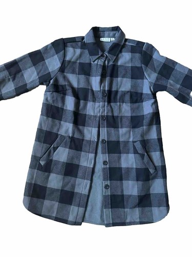 Joan Rivers grey/black buffalo check jacket with fleece lining Size M buttons - Picture 21 of 21