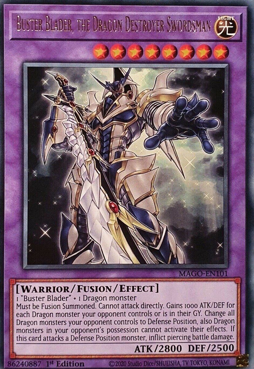 Yugioh Buster Blader, the Dragon Destroyer Swordsman MAGO-EN101 Mint 1st Edition | eBay Yugioh Buster Blader, the Dragon Destroyer Swordsman MAGO-EN101 Mint 1st Edition | eBay