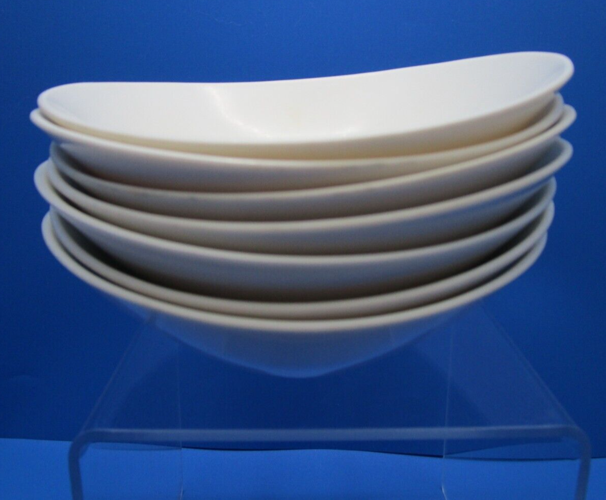 FOSTORIA MELAMINE White Casual Flair Set of 7 Fruit Bowls FOSTORIA MELAMINE White Casual Flair Set of 7 Fruit Bowls