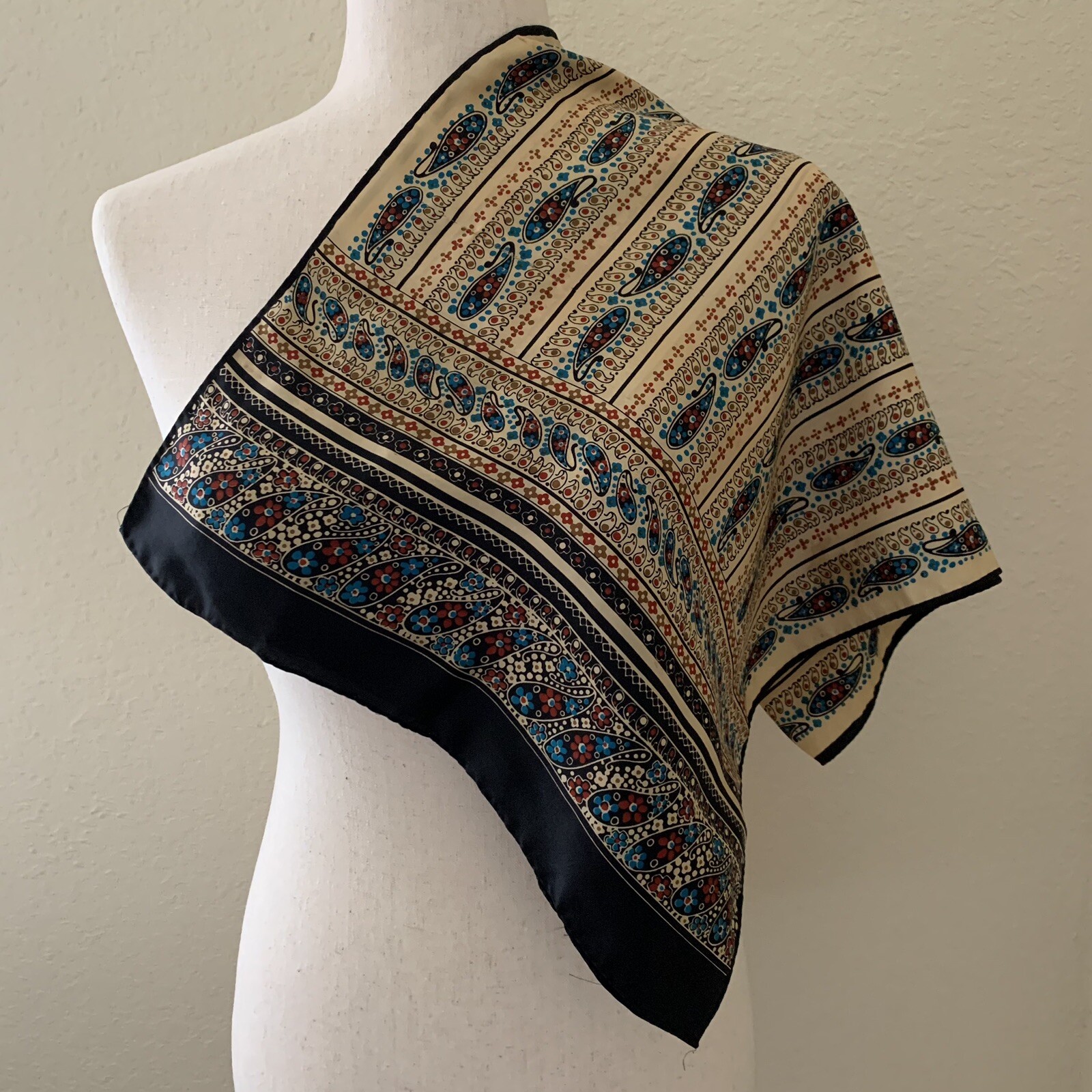 Echo Paisley Muted Palette Rectangular Scarf Exce… - image 4