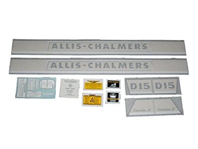 Allis Chalmers D15 Series II w/Chrome - Vinyl Decal Set - DJS152