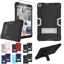 For Samsung Galaxy Tab A T510/T515 Shockproof Rubber Hard Kickstand Case Cover