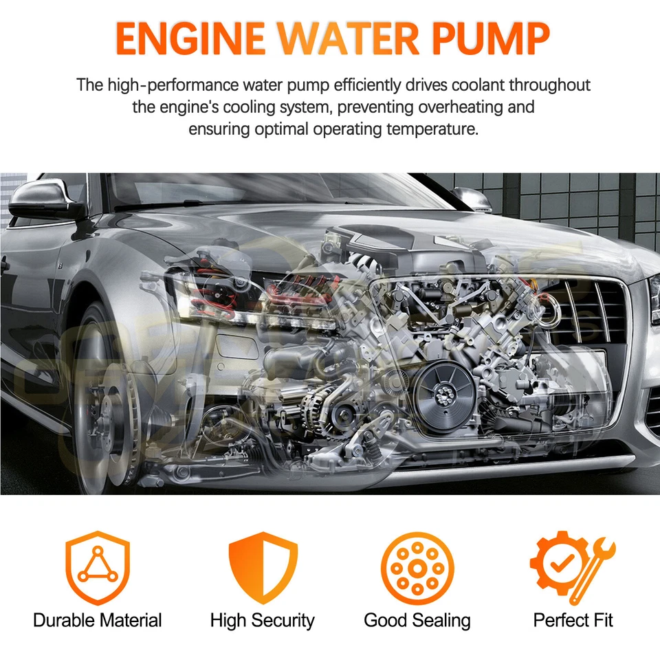 Bomba de agua con junta para Mitsubishi Cordia Galant Tredia Dodge Colt 1984-91 tracción delantera Foto 4 de 4