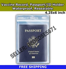Passport ID Holder, Waterproof, Resealable (New)