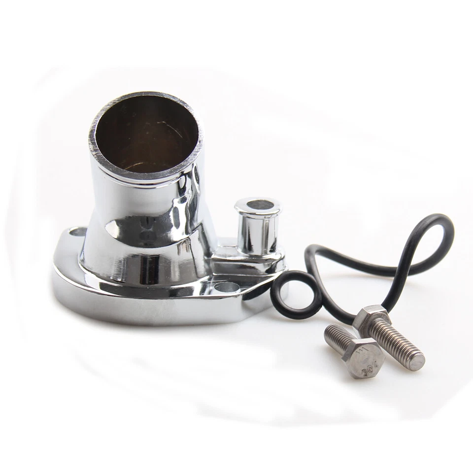 Корпус термостата с водяным горлышком поворотный 45 полированный алюминий для Ford 260-302/351W - Изображение 2 из 4