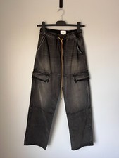 Rhude Plateau Denim Cargo Pants - Size Small - Black - NEW - Made in USA