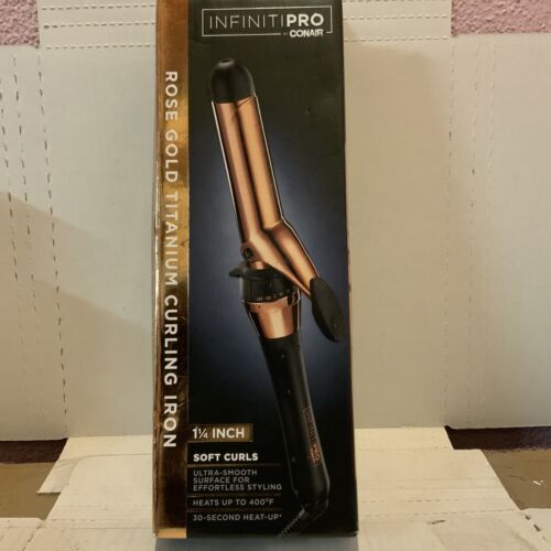 ๐น INFINITIPRO BY CONAIR Rose Gold Titanium Curling Iron 1-1/4 Inch Soft Curls. - Picture 3 of 5
