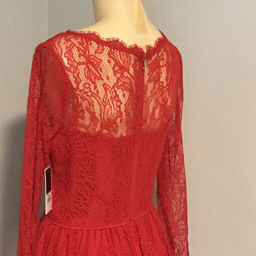 chinese dress ladies Jluxlabel | Red Fairytale Ending Lace Maxi Dress | Size Xs main image 1