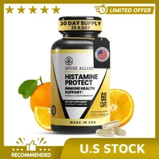 Premium Histamine Block Supplement - Advanced Diamine Oxidase DAO Enzyme for Foo