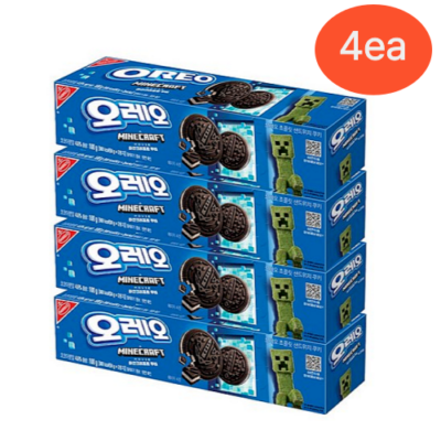 MINECRAFT MOVIE X ORIGINAL OREO Korea Limited Edition 100g x 4ea